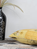 Floral Aari Hand-Embroidered Cushion Cover
