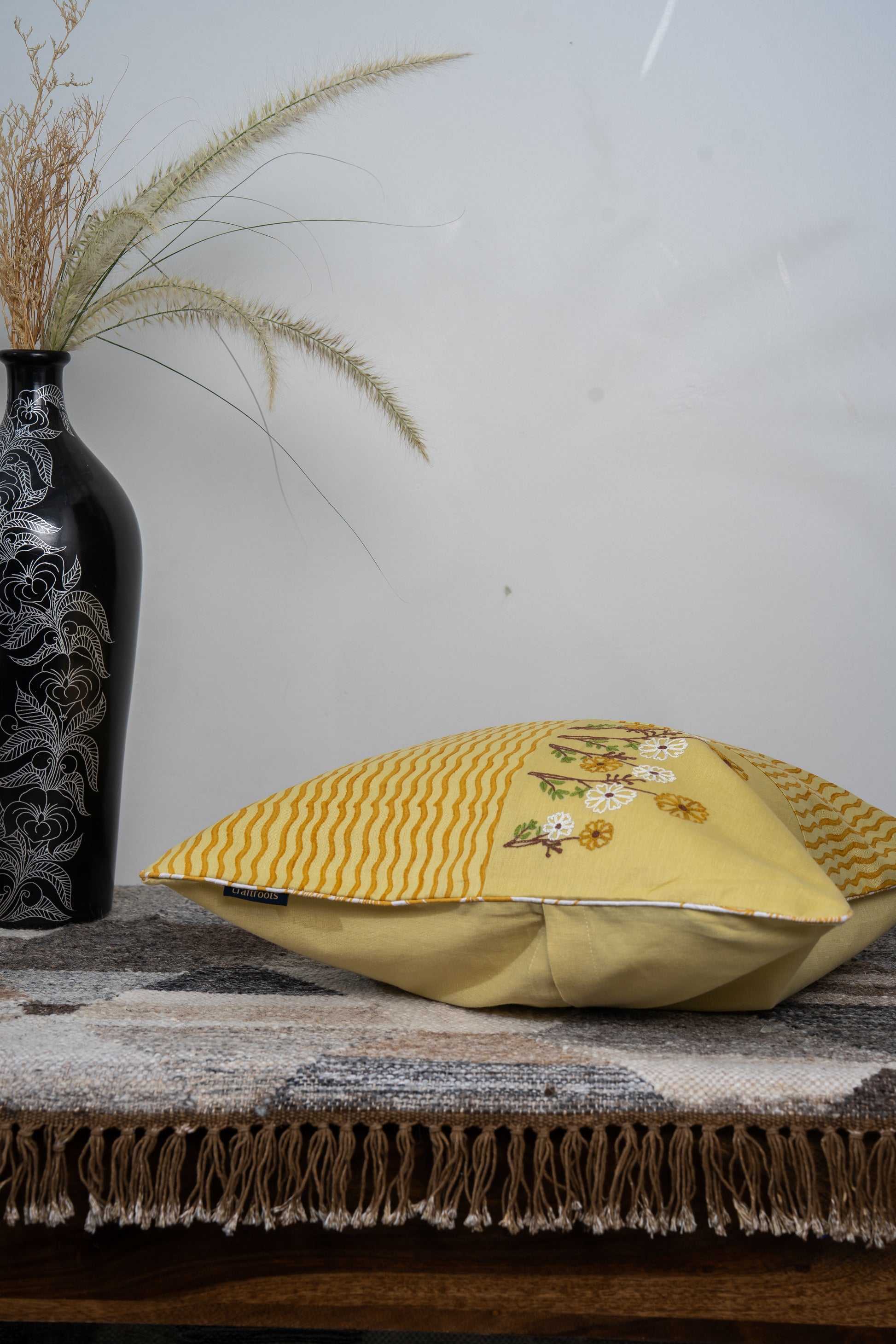 Artisanal Handcrafted Cotton Cushion Cover