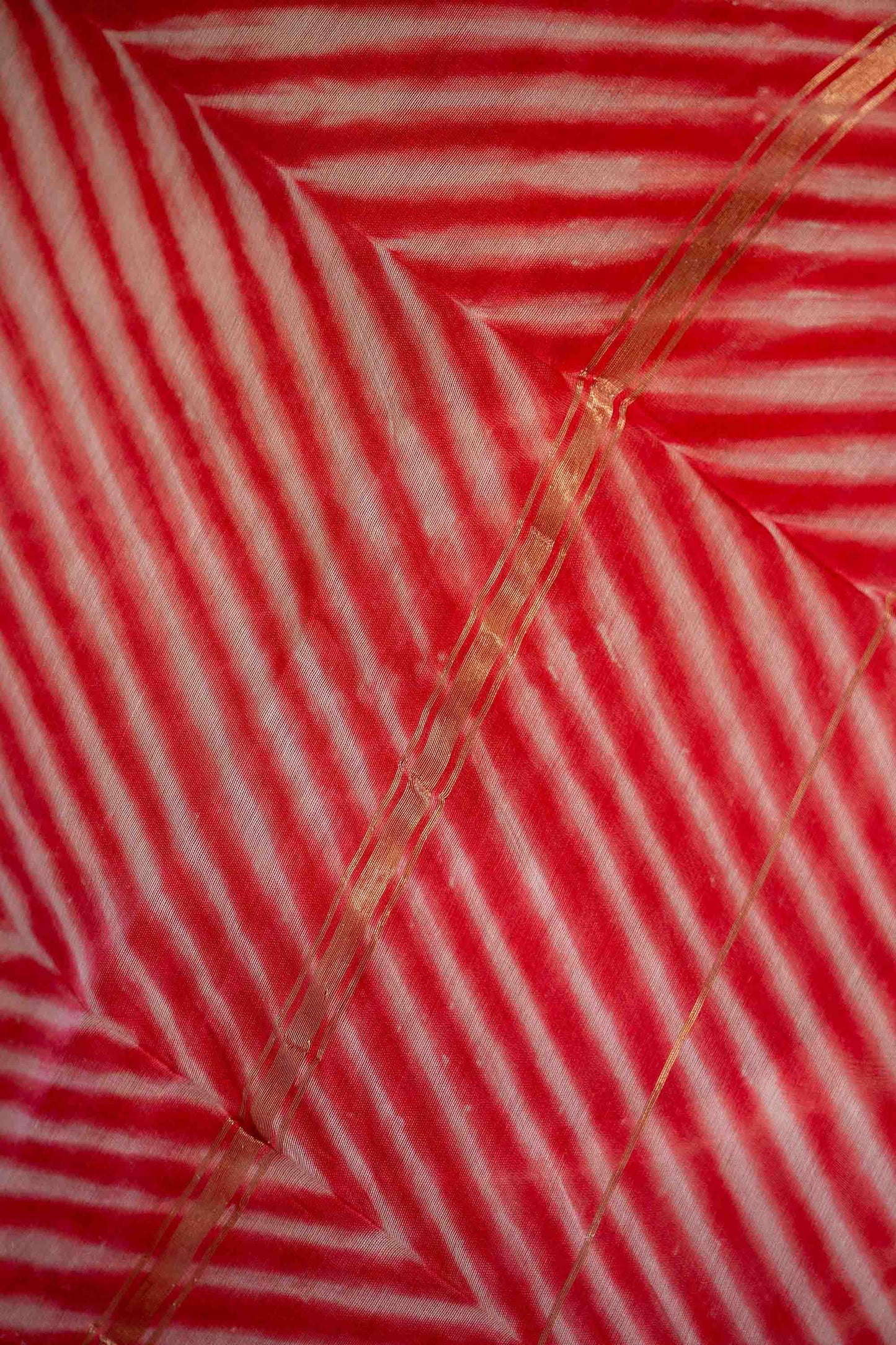 Laheriya Chanderi Pink Saree