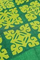 Multi Green Patch Applique Cotton Bedsheet Set | Craftroots