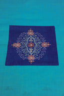 Multi Blue Aari & Hand Work 9 Block Cotton Bedsheet Set | Craftroots