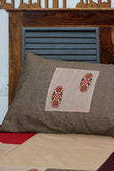 Multi Red & Beige Aari & Hand Work 9 Block Cotton Bedsheet Set | Craftroots