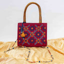 Maroon Jali Rabari Box Sling Bag