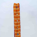 Maroon Mashru Potli with Orange Stripe | Bead & Brass Tikki Handwork | Gramshree