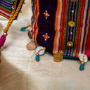 Blue Mashru Potli with Bead & Brass Tikki Handwork | Gramshree