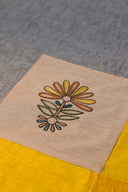 Multi Yellow Aari & Hand Work 9 Block Cotton Bedsheet Set | Craftroots