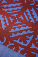 Multi Blue Patch Applique Cotton Bedsheet Set | Craftroots