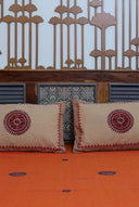 Peach & Ivory Block Print Cotton Bedsheet Set | Craftroots