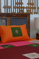 Multi Rust Aari & Hand Work 9 Block Cotton Bedsheet Set | Craftroots