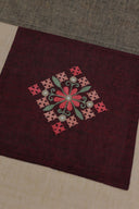 Multi Red & Beige Aari & Hand Work 9 Block Cotton Bedsheet Set | Craftroots