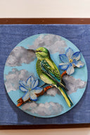 3D Blue Bloom 7x7 Handpainted Decorative Wall Frame
