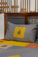 Multi Yellow Aari & Hand Work 9 Block Cotton Bedsheet Set | Craftroots