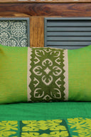 Multi Green Patch Applique Cotton Bedsheet Set | Craftroots
