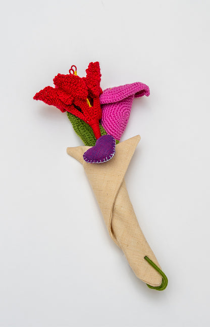 Dreamy Pink and Purple Crochet Bouquet