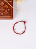 Maroon Ghunghru Anklet