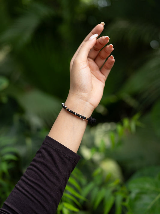 Black White Moti Bracelet