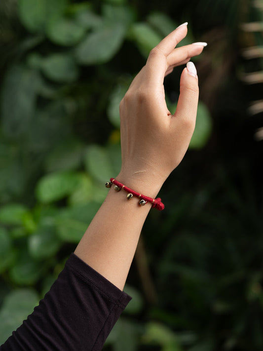 Maroon  Ghunghru Bracelet