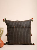 HandWoven Bhujodi Cushion Cover With Miri Tassels