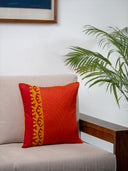 Laal Pila Applique Cushion Cover