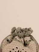 Rectangular Doted Crochet Jute Potli