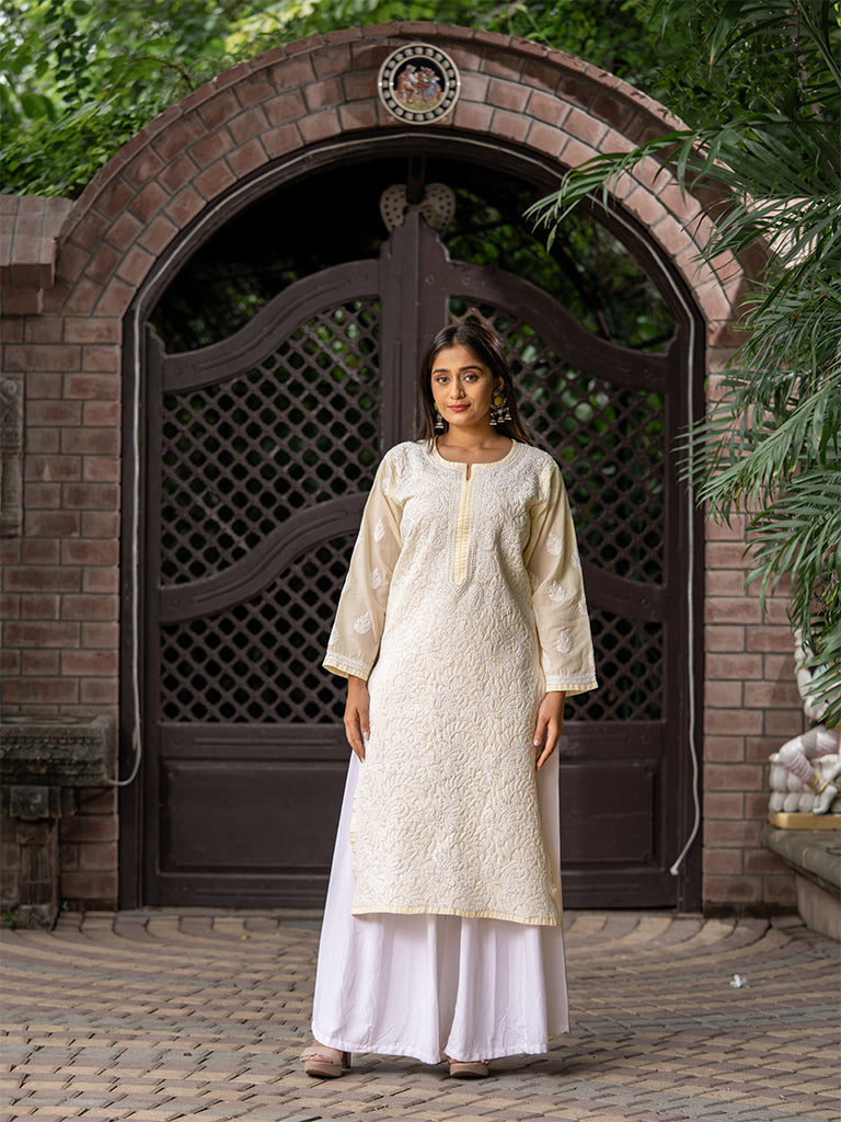 All-Over Chikankari Embroidered Kurta