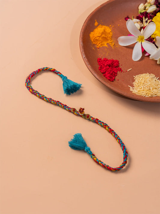 Multi Brass Thread Rakhi