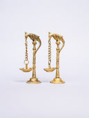 Table Lamp With Hanging Diya Pair