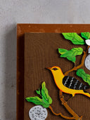 Yellow Bird With Pomegranate Wall Frame