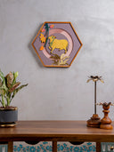 Pichwai Golden Cow Wall Frame