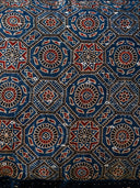 Indigo Ajrakh Kantha Pillow Cover