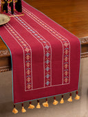 Vintage Sujni Beads With Tassels Runner