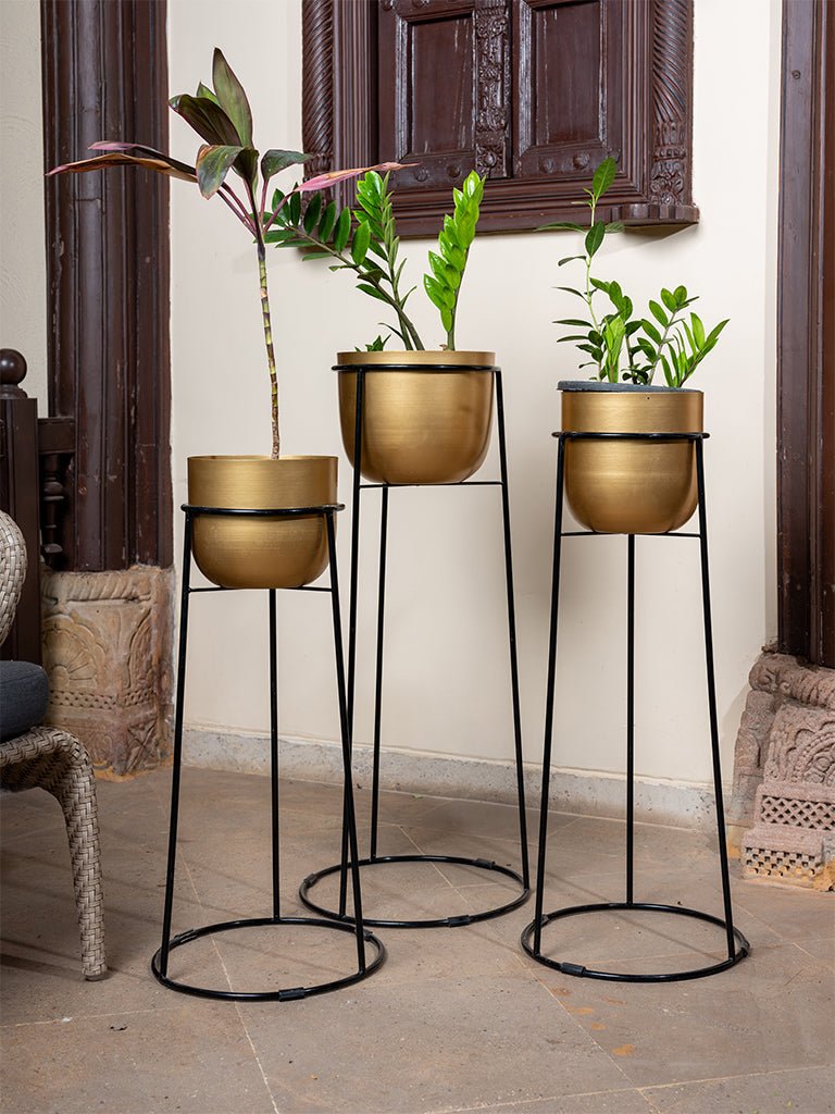 Golden Powder Coated Aluminium Planters
