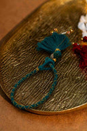 Mint Veena Lumba Rakhi – Handcrafted Thread, Beads & Ghungroo Bhabhi Rakhi